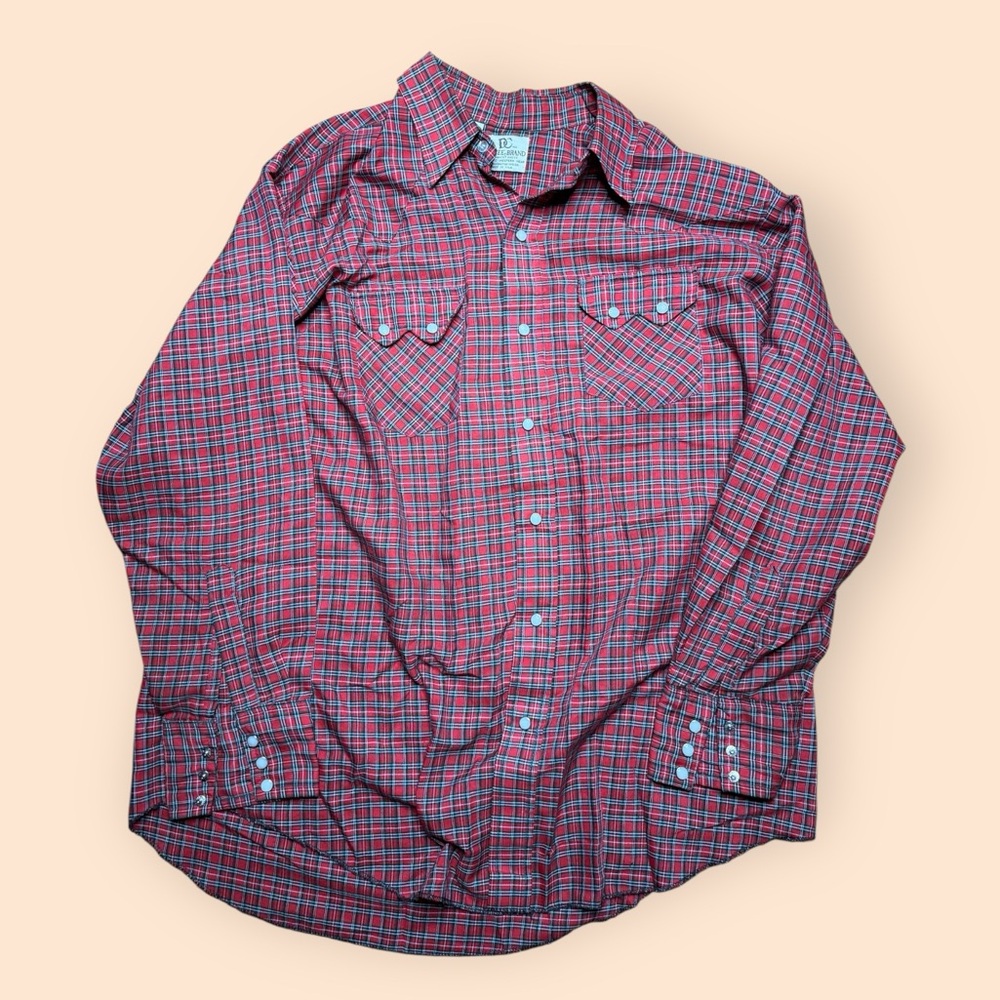 Vintage 1980s DeeCee Brand Western Button Up Shirt Men’s XL Vtg 80s